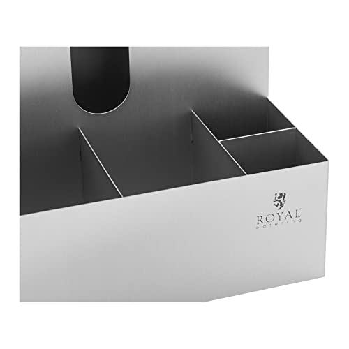 Royal Catering RCCS-02 standaard voor bekers en deksel, 9 vakken, roestvrij staal, houder voor wegwerpbekers en… - Afbeelding 3