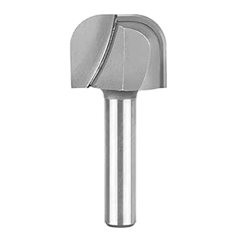 SpeTool 1/4" Shank Bowl &amp; Tray Router Bit 3/4 Cutting Diameter Double Flute Woodworking Milling Cutter Tool