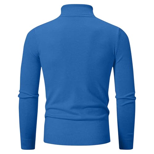 Mens Knitted Turtleneck Sweaters Slim Fit Long Sleeve Ribbed Pullover Sweater Lightweight Casual Solid Knitwear2