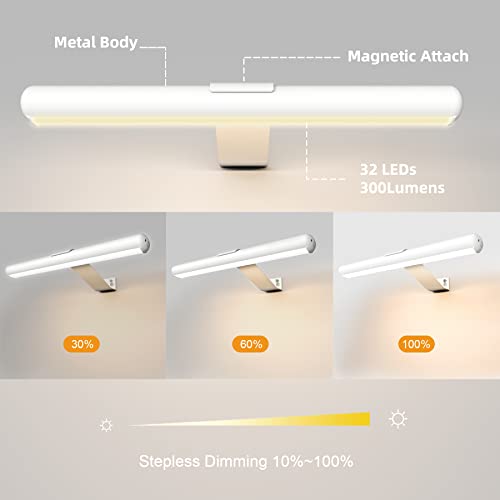 Tintindoc Led Painting Light Rechargeable Battery Operated Art Picture Lights, Display Accent Light Brightness Dimmable 300Lumen With Remote Control, Metal Shell Dartboard Light With 3 Lighting #TOP4