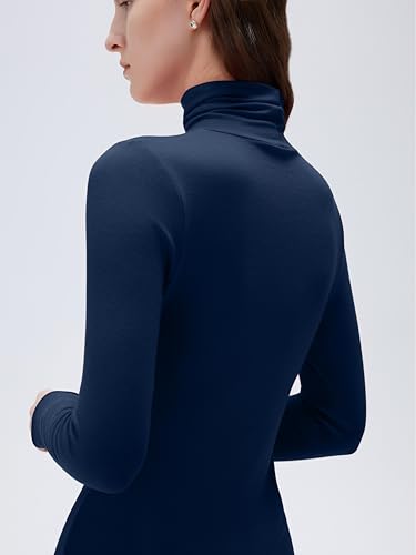 SUUKSESS Women Cashmere Turtleneck Long Sleeve Shirt Fitted Fall Basic Thermal Tops Fall Fashion4