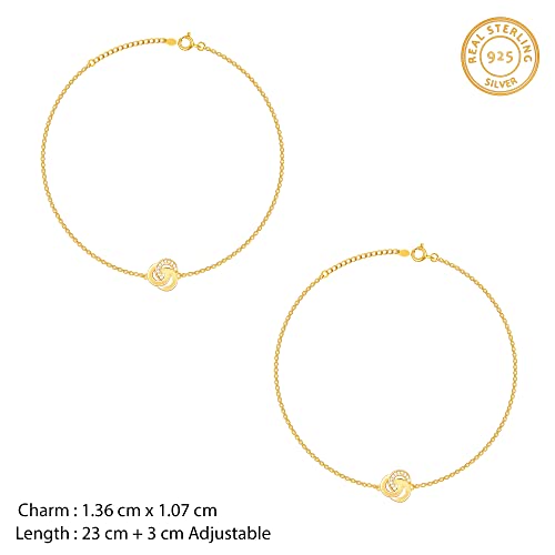 Image of GIVA 925 Silver Anklet for Women, Single | Gifts for Women & Girls
