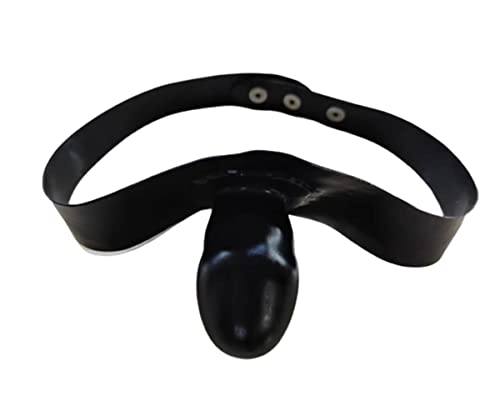 SMGZC Rubber Mouth block Mouthpiece plug Mouth stopper-Latex Head Cover HeadMask Latex Head Face Hood Accessories