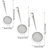 6 PCS Stainless Steel Sieve Kitchen Colander Sieves with Non Slip Handle Mini Small Tea Sieve Fine Mesh Easy to Clean for Juice Egg Loose Tea Spices Coffee Flour Filter - Image 2