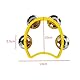 4 Stück Half Moon Hand Tambourine, Tamburin Musikinstrument, Halbmond-Tamburin, Schlagtrommel für Schüler Glocken, Musikalisches Percussion-Tamburin, für Musikkurse, Tamburin, Schulaufführungen