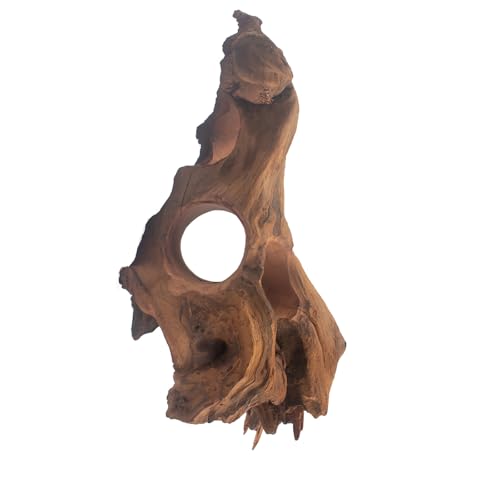 Porous Natural Driftwood for Aquarium, Aquascaping Driftwood with Holes, Hand-Selected Tunnels & Hideouts, Aquascaping Hardscape, Terrarium Reptile Décor, No Paint or Resin(8-12