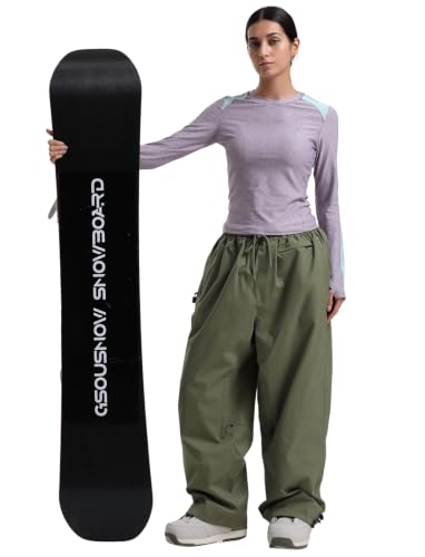 Image of GSOU SNOW Mens Womens Snow Pants Baggy Snowboard Ski Pants Waterproof