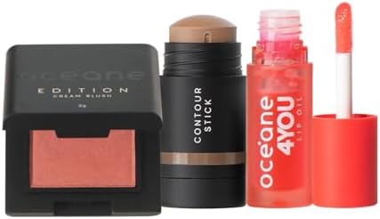 Kit Océane Edition Mini Blush Caramel Contorno Marrom Médio e Lip...
