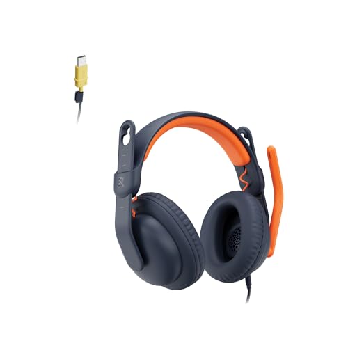 Image of Logitech Zone Learn Over-Ear Wired Headsets for Learners, Comfortable and Adjustable fit for Kids, Replaceable Accessories, Mic, USB-A for Windows /macOS /iPadOS /Android /Mobile