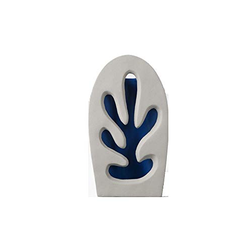 Inkski Glass Vases For Flowers Seaweed Vase/General/Ceramic Whiteware/Decoration Flower Arranging/Blue Purple/Unique Seagrass Seal (Color : Blue) #TOP2