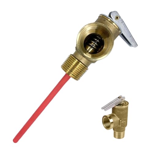 給湯器温度圧力逃し弁 93度 10.5キロパスカル - 温水タンク逃し弁,水道アクセサリー 延長プローブ付き 大工 工事技術者 取付業者 一般家庭向け