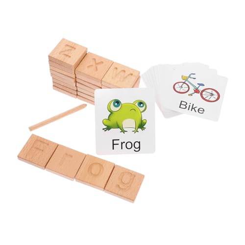 Planche alphabet en bois pour apprentissage de l'écriture manuscrite et jeu de lettres enfant