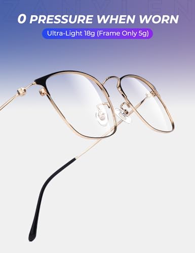 Image of ZanyLen Blue Light Blocking Glasses,Computer /Gaming /TV /Phones Glasses for Men /Women,Lightweight Titanium Frame