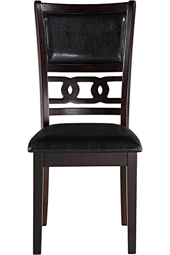 New Classic Furniture Gia 5-Piece Dining Table With Four Chairs, 48-Inch, Ebony #TOP7