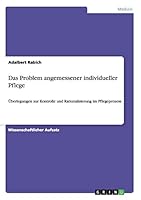 Das Problem angemessener individueller Pflege 3668043248 Book Cover