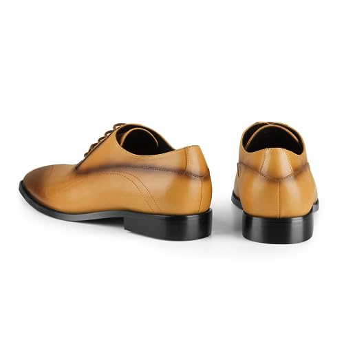 Mens Oxford Leather Shoes, Lightweight and Breathable Dress Shoes for Men3