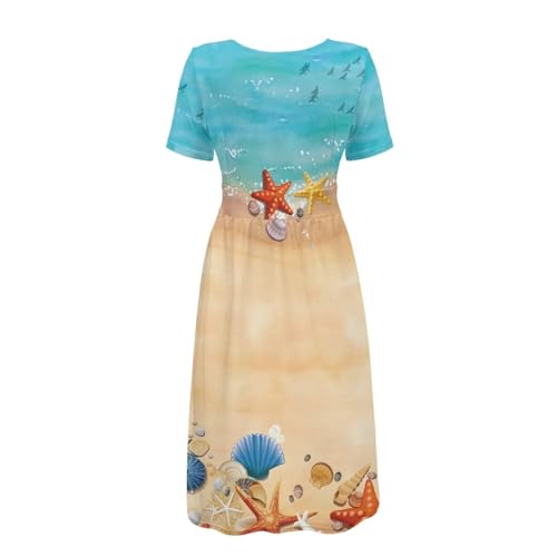 Image of Women's Summer Formal Dresses Short Sleeve Wrap V Neck Dresses Bridesmaid Wedding Guest Dress with Pockets