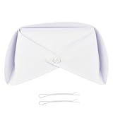 Zelerdo 1 Pack White Nurse Hat Headband Nurse Caps Costume and 10 Pins for Nursing School Graduation Party Cosplay Supplies (1)