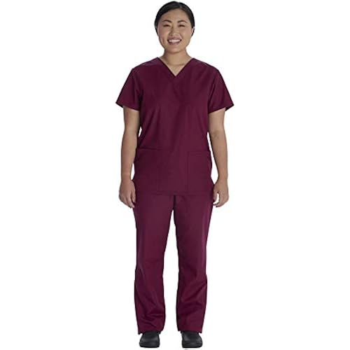 Vital Threads Unisex Scrub Set V-Neck Top & Drawstring Pant
