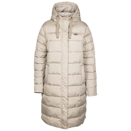Trespass Womens Padded Jacket Leyla - Autumn Winter Jacket for Women, Long Length Maxi, Hooded Padded Coat, Longline Jacket with Stitched Baffles, Ladies Pongee Fabric Jacket