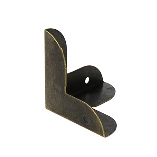 Image of Box Corner Protectors Metal Mcredy Decor Edge Guard for Box Table Cabinet with Screws 0.87 inch Length Corner Protector Bronze Pack of 60
