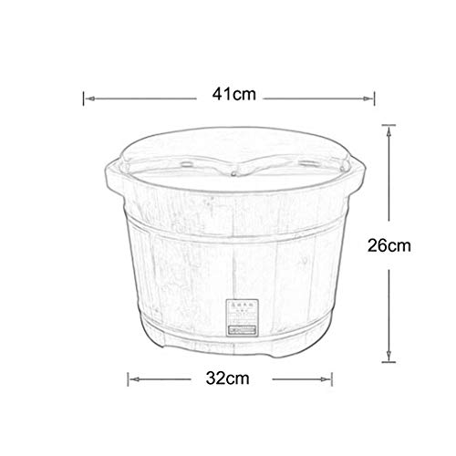 Banqueta para spa de pies de madera maciza miniatura 2