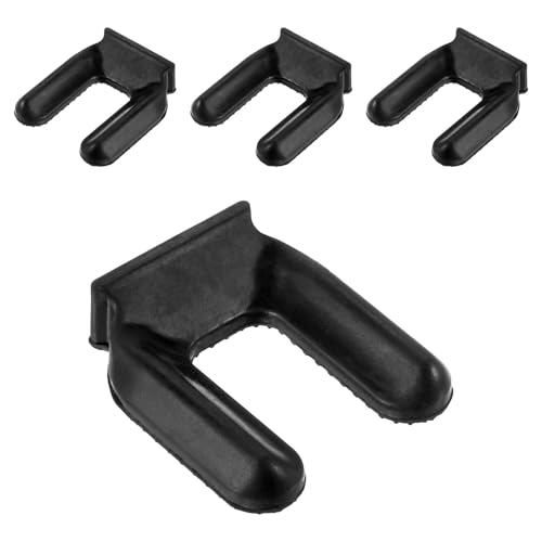 Wheel Stoppers For Rolling Furniture Feet Floor Protectors, 4 Pcs 5Cm Stopper Caster Cups Rubber Non-Slip Foot Mats Bed Sofas Beds Hard Floors, Black