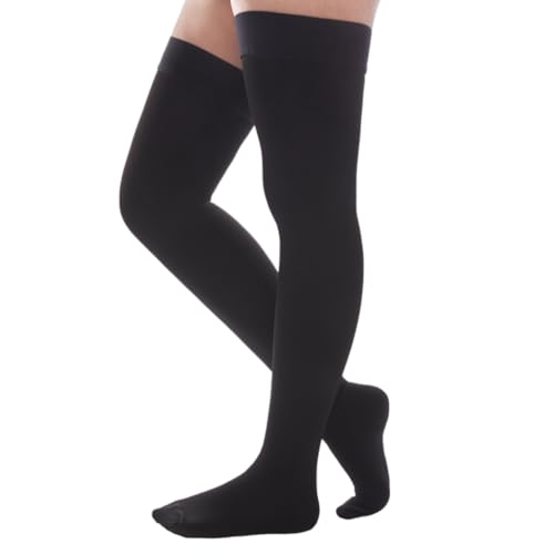 Image of Thigh High Compression Socks Women & Men, 20-30mmHg Thigh High Compression Stockings, Medical Compression Socks with Silicone Dot Band-Best for Varicose Veins, Swelling