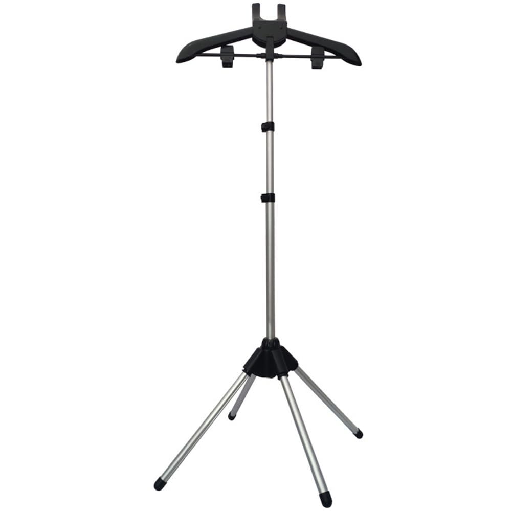 CTRLZS Display Stand Clothes Hanger Garment Foldable Tripod Steamer Rack Cloths Iron Hanging Stand Clothing Drying Rack Black