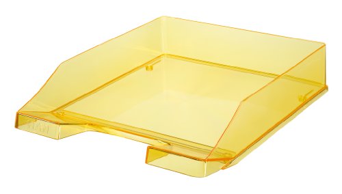 Han Standard C4 Size Stackable Letter Tray - Transparent Yellow