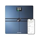 WITHINGS Body Comp - Scale for Body Weight and Complete Body Analysis, Wi-Fi & Bluetooth Scale with Color Screen, Digital Scale with Accurate Visceral Fat, Heart Heath - Compatible with Apple Health