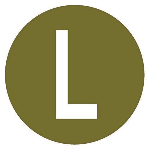 Pack of 100 Size Stickers/Sticky Labels - Suitable for Clothes/Garment Packaging (L - Gold)