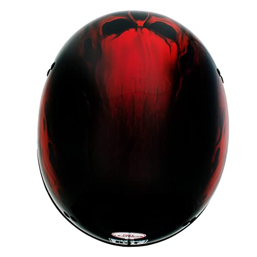 Hot Leathers Hld1018 Black 'Red Flame Skull' Motorcycle Dot Approved Skull Cap Half Helmet For Men And Women Biker - 2X-Large #TOP1