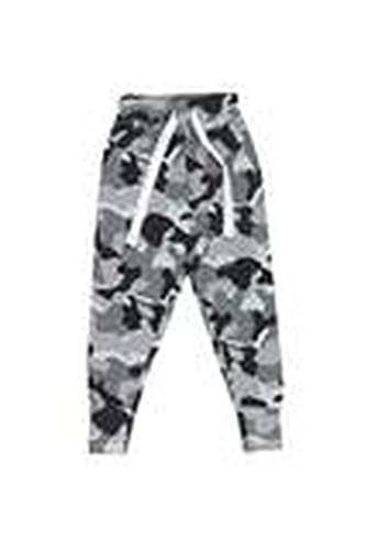 Nap Chief Unisex Kids Camouflage Organic Cotton Modal Regular Fit Joggers for Infants and Boys & Girls (Camo Grey, 0-3 Months)