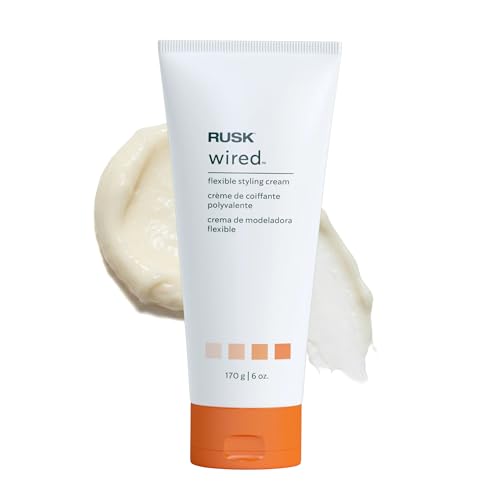 RUSK Wired Flexible Styling Cream - Frizz Control Hair Styling Products for Textured Definition &...
