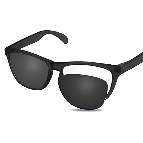 Image of 100% Precise-Fit Replacement Sunglass Lenses Compatible with Oakley Frogskins OO9013 55mm