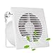 Ventilador de Baño, Moonjor 150 mm, 295 m³/h, con Válvula Antirretorno, Cable de Alimentación Europeo de 1 m, para Cocina, Baño, Invernadero, Oficina