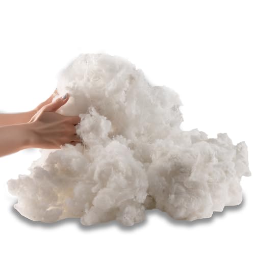 Fibra sfioccato di Poliestere, tessuti, cotone, ovatta Anallergica per Imbottitura, 1 kg, Materiale di Riempimento per Cuscini, Peluche, Bricolage, Antiacaro, lavoretti, isolante, imbottito, pupazzi