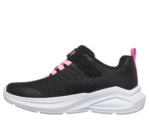Skechers Girls Microspec Max Velocity Sneaker, Black Mesh/Trim, 2.5 Little Kid - image 2
