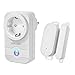 SIPAILING Funk Abluft-Steuerung Set mit Magnet Kontaktschalter Funk Steckdose für Dunstabzugshaube Kamin Fensterschalter Garage