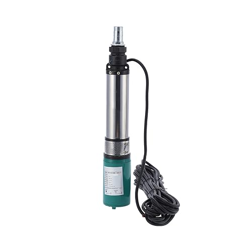 aqxreight Bomba de Agua Solar DC Pozo Profundo Batería Sumergible Bombeo Riego DC24V 4SYDC24V/S5-25 y Protección No Aumenta el Motor Actualizado Recientemente Cilindro CW Latón CCW DC Solar