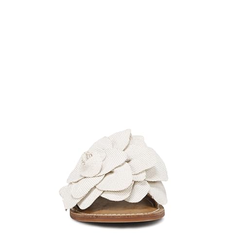 Franco Sarto I9756F1250 Womens Tina Fashion Slide Flat Sandal Natural Beige Flower 8 M thumb #1