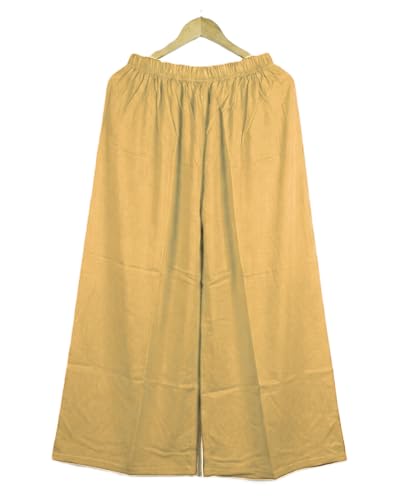 Image of Plaazo Women's Cotton Palazzo | Wide Leg Palazzo for Women | Soft Breathable High Waist Bottom Wear | Comfortable Casual, Office, Travel for Women