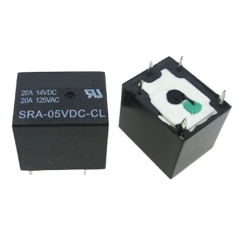 Relé 5VDC SRA-05VDC-CL 20A 125VAC interruptor de 5 pines para PCB de coche