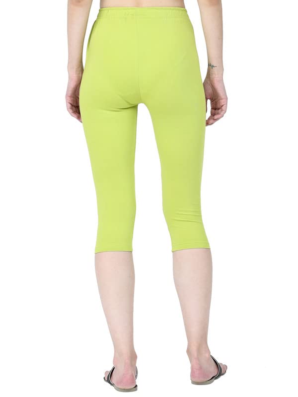 Image of Robinbosky Premium Stretchable Cotton Capri Legging for Women | Suitable for Formal wear & Casual wear | High-End Elastic Makes. The Leggings Squat Proof and Durable for Travel, Yoga, & Workout.