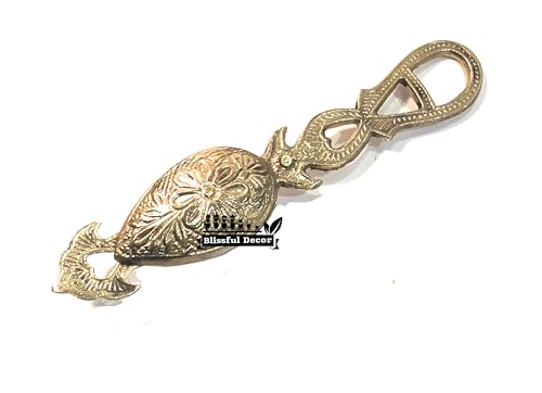 presents Brass Kajrota Kajal Dani,Brass kajal Pati Storage Unit - Pack of 1, Gold, 17 x 4 x 3 Centimeters