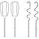 Moulinex PrepMix HM450B Stabmixer und Knetmaschine, 450 W, 5 Geschwindigkeitsstufen, 2 Schneebesen, 2 Knethaken, vielseitig einsetzbarer Edelstahl-Handmixer, spülmaschinenfestes Zubehör