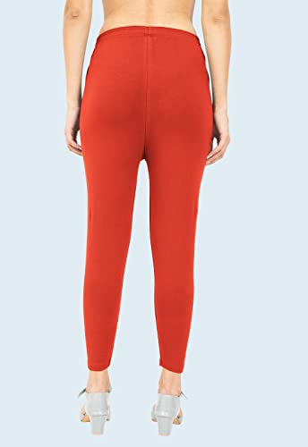 Image of POPOLO Women's Super Soft Ankle Length Cotton Lycra Solid Stretchable Legging