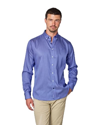 SPAGNOLO Camisa popelín de Hombre Corte Regular Rayas