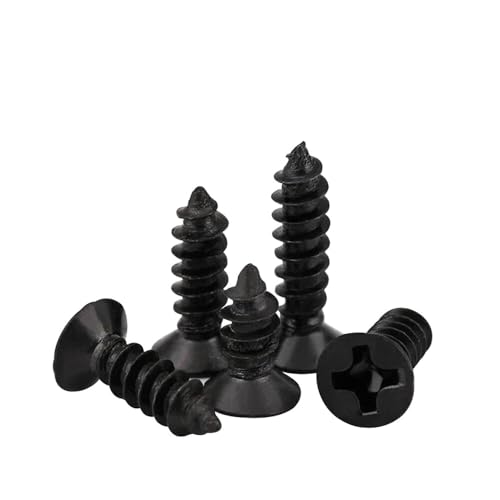 Tornillo autorroscante M3x5mm cabeza avellanada Phillips Negro miniatura 2